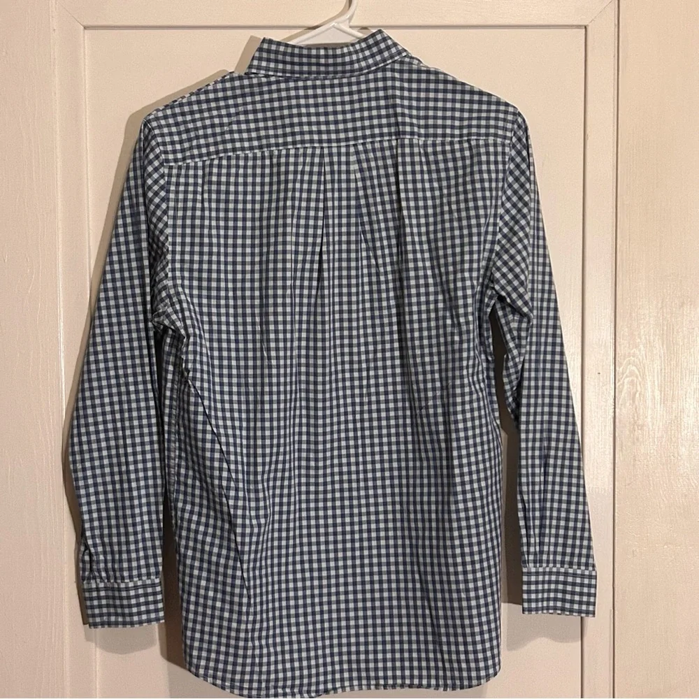 Vineyard Vines Green Plaid Gingham Long Sleeve Button Whale Shirt Youth size 16